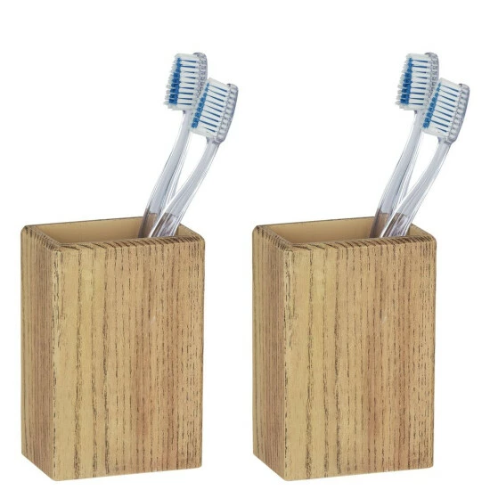 Wenko Zahnputzbecher Marla Braun 2er Set 5 Wenko Zahnputzbecher Marla Braun 2er Set – Bild 3