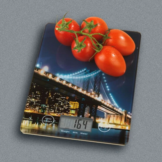 Wenko Küchenwaage - Digitalwaage - Glas-Haushaltswaage - Mehrfarbig - LCD-Anzeige 5 Wenko Küchenwaage - Digitalwaage - Glas-Haushaltswaage - Mehrfarbig - LCD-Anzeige – Bild 3