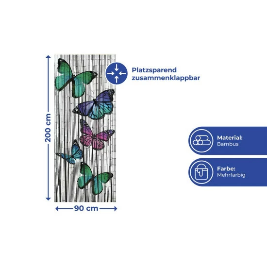 Wenko Bambusvorhang Schmetterlinge 6 Wenko Bambusvorhang Schmetterlinge – Bild 4