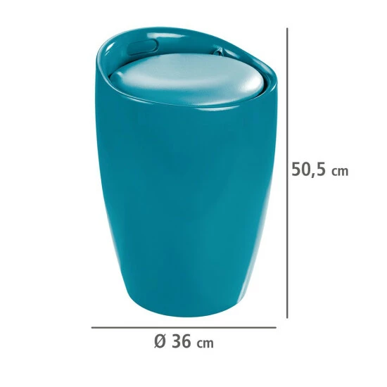 Wenko Hocker Candy Petrol, Mit Wäschesack 7 Wenko Hocker Candy Petrol, Mit Wäschesack – Bild 5