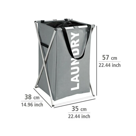 Wenko Wäschesammler Uno Grau 5 Wenko Wäschesammler Uno Grau – Bild 3