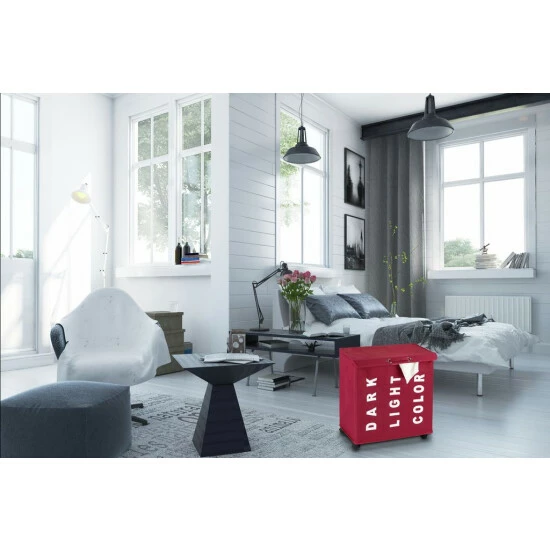 Wenko Wäschesammler Trivo Rot 15 Wenko Wäschesammler Trivo Rot – Bild 13