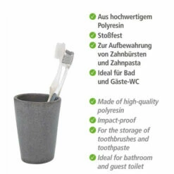 Wenko Zahnputzbecher Pebble Stone Grey -Günstiges Wenko Geschäft unnamed file 25528