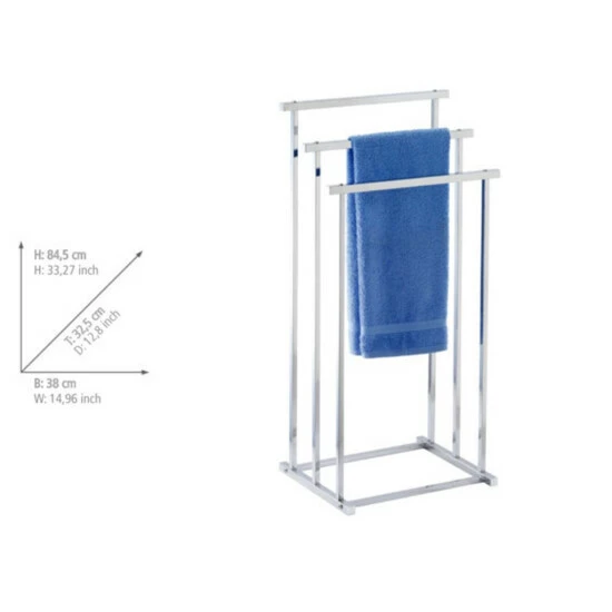 Wenko Handtuchbutler Quadro Mit 3 Stangen 5 Wenko Handtuchbutler Quadro Mit 3 Stangen – Bild 3