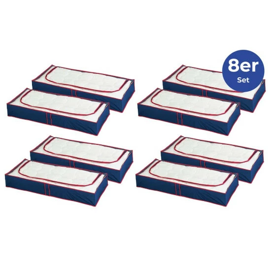 Wenko Unterbettkommode Blau-Rot 8er Set 4 Wenko Unterbettkommode Blau-Rot 8er Set – Bild 2