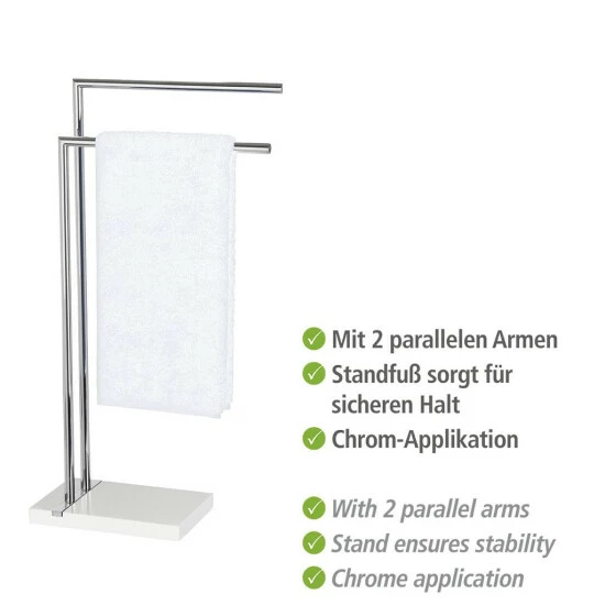 Wenko Handtuchständer Noble White Mit 2 Armen 6 Wenko Handtuchständer Noble White Mit 2 Armen – Bild 4