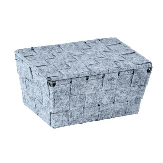 Wenko Aufbewahrungskorb Mit Deckel Adria Feltro Mini Grau 3 Wenko Aufbewahrungskorb Mit Deckel Adria Feltro Mini Grau