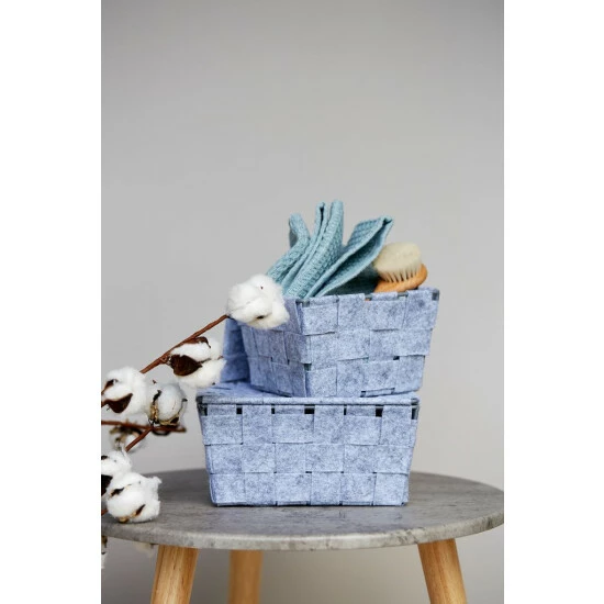 Wenko Aufbewahrungskorb Mit Deckel Adria Feltro Mini Grau 4 Wenko Aufbewahrungskorb Mit Deckel Adria Feltro Mini Grau – Bild 2