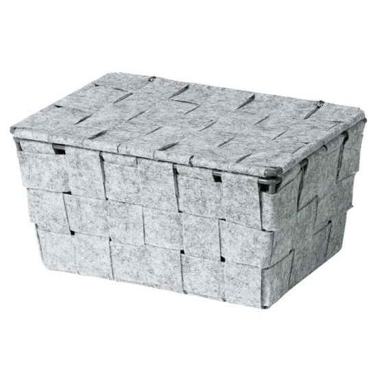 Wenko Aufbewahrungskorb Mit Deckel Adria Feltro Mini Grau 5 Wenko Aufbewahrungskorb Mit Deckel Adria Feltro Mini Grau – Bild 3