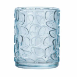 Wenko Zahnputzbecher Vetro Blau Rund Echtglas