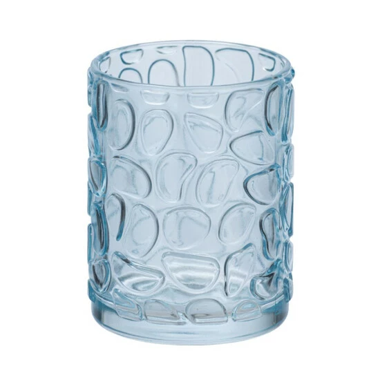 Wenko Zahnputzbecher Vetro Blau Rund Echtglas 4 Wenko Zahnputzbecher Vetro Blau Rund Echtglas – Bild 2