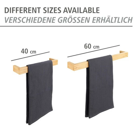 Wenko Handtuchstange Bambusa Aus Bambus, 60 Cm 5 Wenko Handtuchstange Bambusa Aus Bambus, 60 Cm – Bild 3