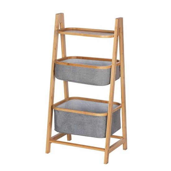 Wenko Regal Bahari Aus Bambus Mit 2 Körben 4 Wenko Regal Bahari Aus Bambus Mit 2 Körben – Bild 2