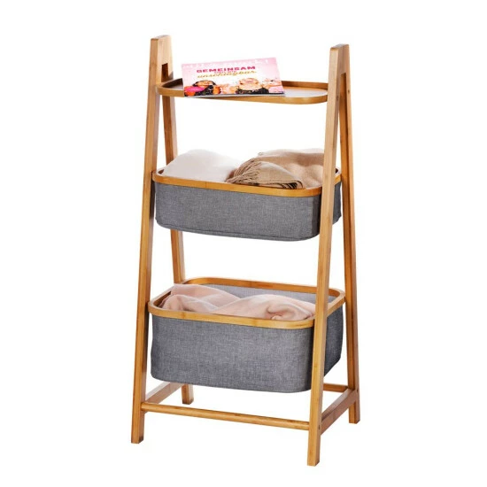 Wenko Regal Bahari Aus Bambus Mit 2 Körben 5 Wenko Regal Bahari Aus Bambus Mit 2 Körben – Bild 3