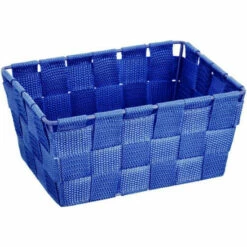 4-er Set Wenko Badkorb 'Adria Long Mini' Aus 100% Polypropylen, 19 X 14 X 9 Cm, Blau