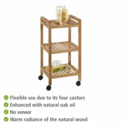 Wenko Rollregal Norway Aus Walnussholz Mit 3 Böden -Günstiges Wenko Geschäft unnamed file 26143