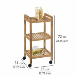 Wenko Rollregal Norway Aus Walnussholz Mit 3 Böden -Günstiges Wenko Geschäft unnamed file 26144