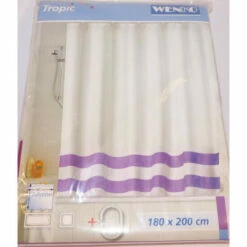 WENKO Duschvorhang Tropic Lila 180 X 200 Bad Dusche Vorhang 19247100