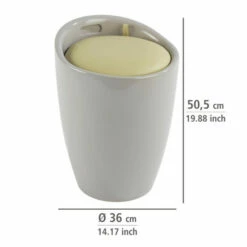 Wenko Hocker Candy Taupe, Mit Wäschesack -Günstiges Wenko Geschäft unnamed file 26231