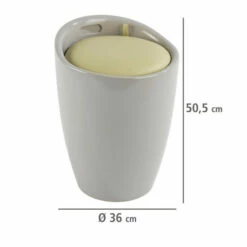 Wenko Hocker Candy Taupe, Mit Wäschesack -Günstiges Wenko Geschäft unnamed file 26235