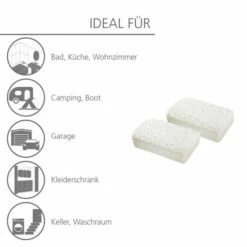 WENKO Luftentfeuchter Feuchtigkeitskiller, Nachfüller 2 X 2000 Gr Granulatblock, Entfeuchtergranulat Fasst Je Bis Zu 2,8 L Feuchtigkeit | Inkl. 2er Set Reinigungsschwämme Gratis -Günstiges Wenko Geschäft unnamed file 2627