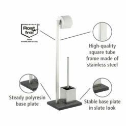 Wenko Stand WC-Garnitur Slate Rock Edelstahl 18 Wenko Stand WC-Garnitur Slate Rock Edelstahl -Günstiges Wenko Geschäft unnamed file 26419