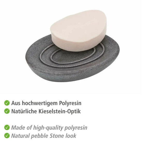 Wenko Seifenablage Pebble Stone Grey 3 Wenko Seifenablage Pebble Stone Grey