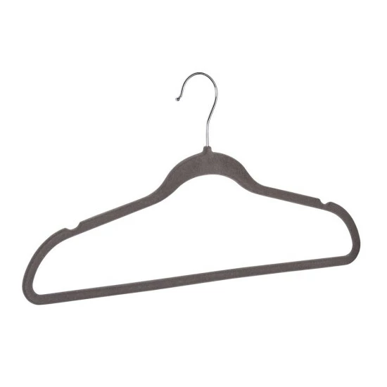 Wenko Kleiderbügel Beflockt Grau 5er Set 3 Wenko Kleiderbügel Beflockt Grau 5er Set
