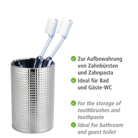 Wenko Zahnputzbecher Polaris Nodi Chrome 5 Wenko Zahnputzbecher Polaris Nodi Chrome – Bild 3