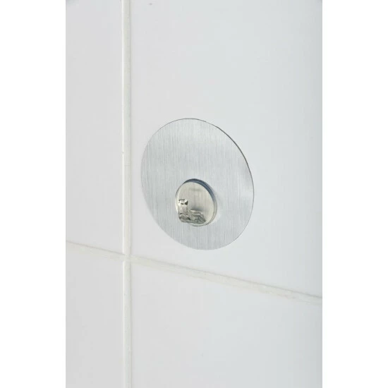 Wenko Static-Loc® Wandhaken Uno Edelstahloptik Rund 4 Wenko Static-Loc® Wandhaken Uno Edelstahloptik Rund – Bild 2