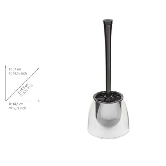 Wenko WC-Garnitur Fiesta Schwarz/Transparent 4 Wenko WC-Garnitur Fiesta Schwarz/Transparent – Bild 2