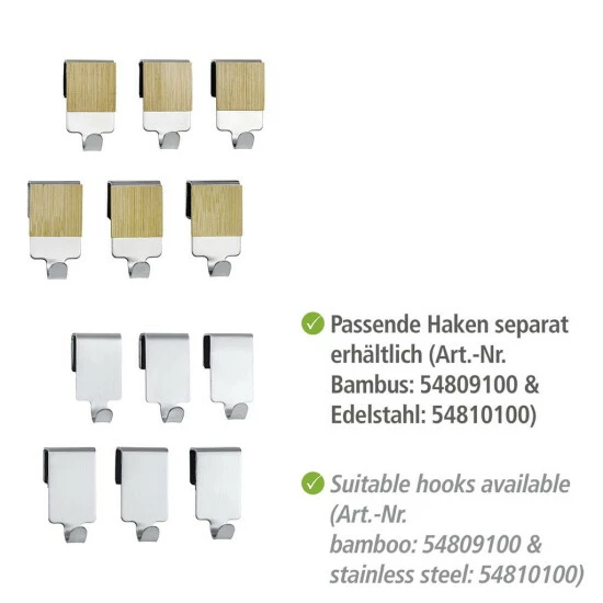 Wenko Hakenleiste Premium Mit 10 Haken 10 Wenko Hakenleiste Premium Mit 10 Haken – Bild 8