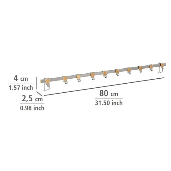 Wenko Hakenleiste Premium Mit 10 Haken 11 Wenko Hakenleiste Premium Mit 10 Haken – Bild 9