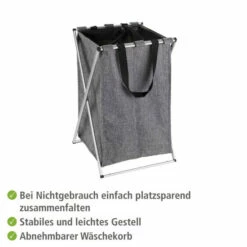 Wenko Wäschesammler Uno Grau Meliert -Günstiges Wenko Geschäft unnamed file 26734