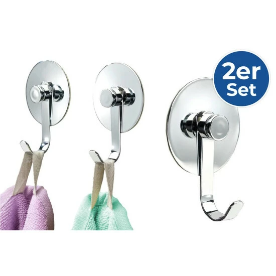 Wenko TurboFIX Edelstahl Haken 2er Set 4 Wenko TurboFIX Edelstahl Haken 2er Set – Bild 2