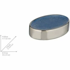 Wenko Seifenablage Nuria Silber/Blau Keramik -Günstiges Wenko Geschäft unnamed file 26809
