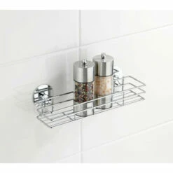 Wenko 5635100 Gewürzbord Turbo-Loc - Befestigen Ohne Bohren, 30 X 8 X9cm, Chrom