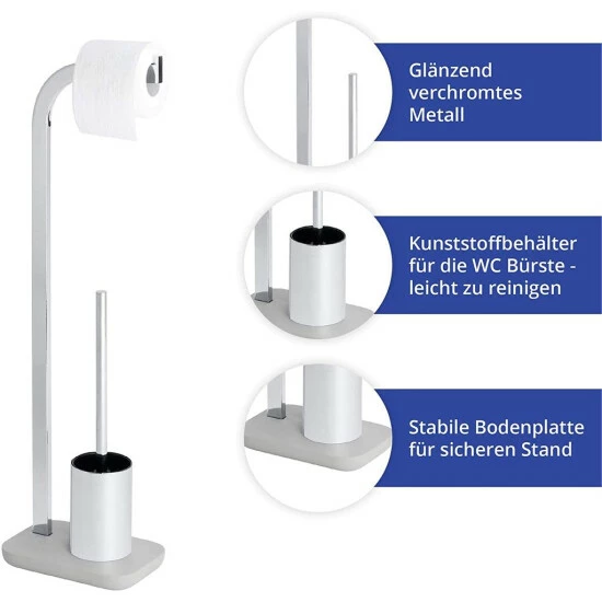 Wenko Stand WC-Garnitur Concrete 6 Wenko Stand WC-Garnitur Concrete – Bild 4