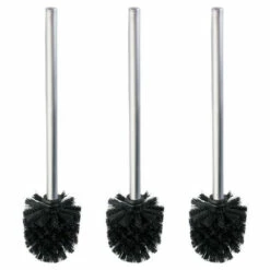 Wenko WC-Bürste Mit Edelstahlstiel Matt 3er Set, Ø 8 X 35 Cm