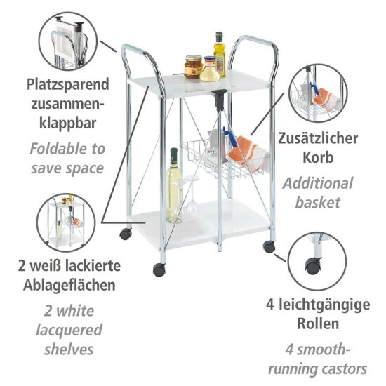 Wenko Servierwagen Sunny Weiß 9 Wenko Servierwagen Sunny Weiß – Bild 7
