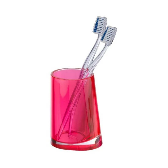 Wenko 20224100 Zahnputzbecher Paradise - Acryl, 8 X 11 X 6.7 Cm, Rot 3 Wenko 20224100 Zahnputzbecher Paradise - Acryl, 8 X 11 X 6.7 Cm, Rot