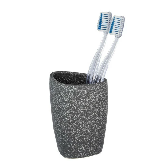 Wenko Zahnputzbecher Pion Grau Keramik 3 Wenko Zahnputzbecher Pion Grau Keramik