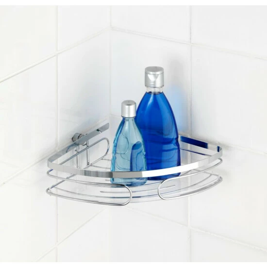 Wenko Eckregal 2 Etagen Premium Edelstahl 11 Wenko Eckregal 2 Etagen Premium Edelstahl – Bild 9