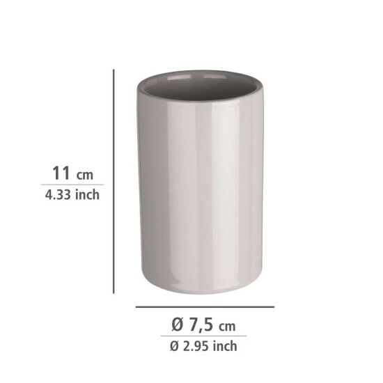 Wenko Zahnputzbecher Polaris Pastel Grey Keramik 7 Wenko Zahnputzbecher Polaris Pastel Grey Keramik – Bild 5