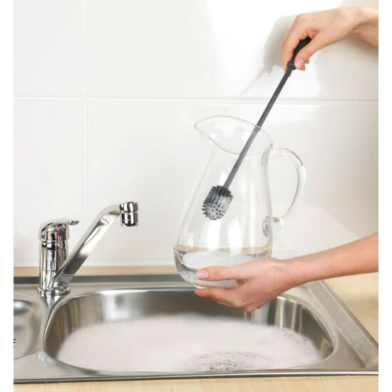 Wenko Silikon Flaschenbürste Anthrazit 5 Wenko Silikon Flaschenbürste Anthrazit – Bild 3