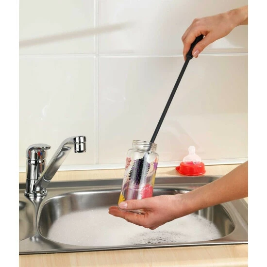 Wenko Silikon Flaschenbürste Anthrazit 10 Wenko Silikon Flaschenbürste Anthrazit – Bild 8