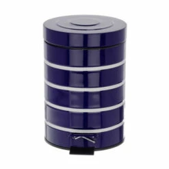 WENKO 21352100 Kosmetik Treteimer Marine Blau, Fassungsvermögen 3 L, Stahl, 15 X 27 X 15 Cm, Blau -Günstiges Wenko Geschäft unnamed file 27835