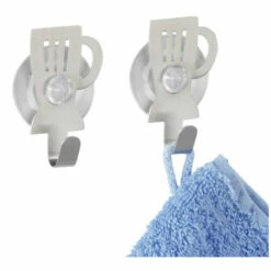 Wenko Saughaken Krug, 2er-Set, Handtuchhalter, Edelstahl, Wandhaken, Saugnapf