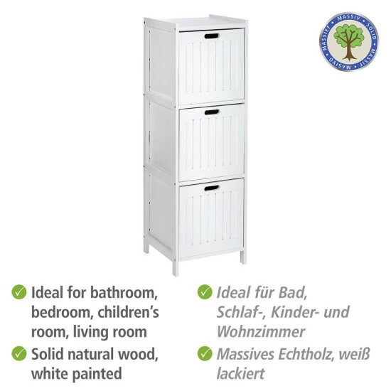 Wenko Regal Oslo 3 Schubladen, Echtholz 7 Wenko Regal Oslo 3 Schubladen, Echtholz – Bild 5