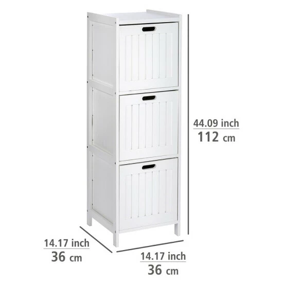 Wenko Regal Oslo 3 Schubladen, Echtholz 8 Wenko Regal Oslo 3 Schubladen, Echtholz – Bild 6